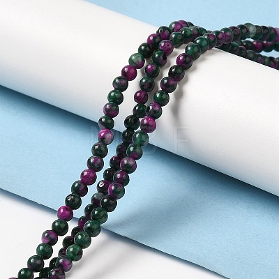 Natural Dyed Jade Beads Strands G-M402-C01-1