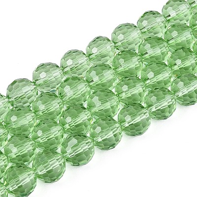Transparent Glass Bead Strands GLAA-R095-10mm-28-1