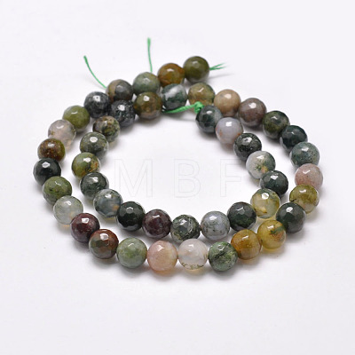 Natural Indian Agate Beads Strands X-G-F349-02-8mm-1