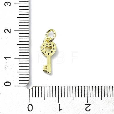 Brass Micro Pave Claer Cubic Zirconia Charms KK-H475-50G-02-1