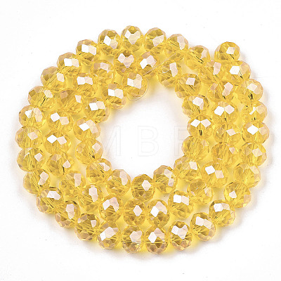 Electroplate Glass Beads Strands EGLA-A034-T6mm-A04-1