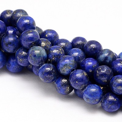 Natural Lapis Lazuli Round Beads Strands LS-G-I181-10-6mm-1