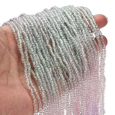 Transparent Painted Glass Beads Strands DGLA-A034-T1mm-A23-1