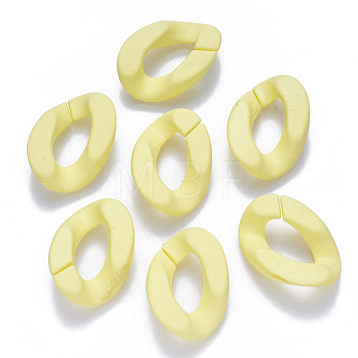 Opaque Spray Painted Acrylic Linking Rings OACR-S036-001B-I04-1