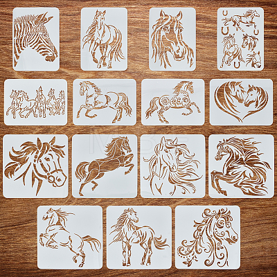 PET Hollow Out Drawing Painting Stencils DIY-WH0394-0266-1