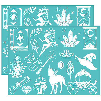 Self-Adhesive Silk Screen Printing Stencil DIY-WH0338-255-1