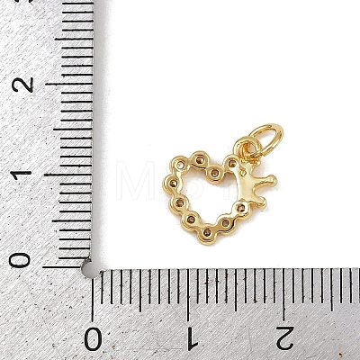 Brass Micro Pave Cubic Zirconia Charms KK-H077-02G-01-1