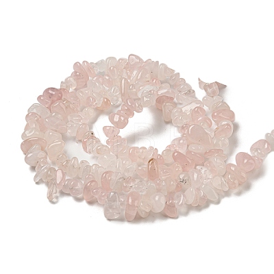 Natural Rose Quartz Chips Beads Strands F007-3-1