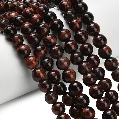 Natural Tiger Eye Beads Strands G-F591-18-8mm-07-1