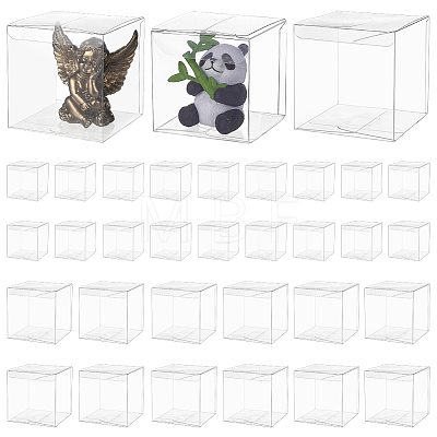 60Pcs 2 Styles Transparent Plastic PVC Box Gift Packaging CON-GO0001-21-1