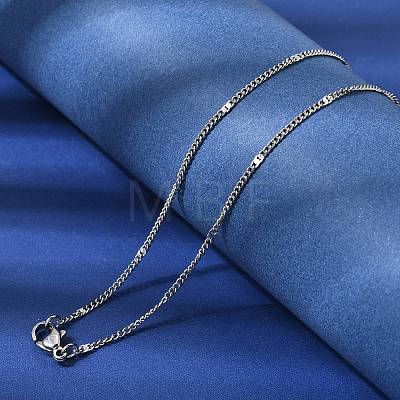 12Pcs 1.8MM 304 Stainless Steel Textured Twisted Chain Necklaces for Men Women NJEW-H093-20P-02-1