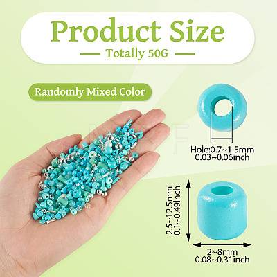 50g Glass Seed Beads SEED-TA0001-67C-1