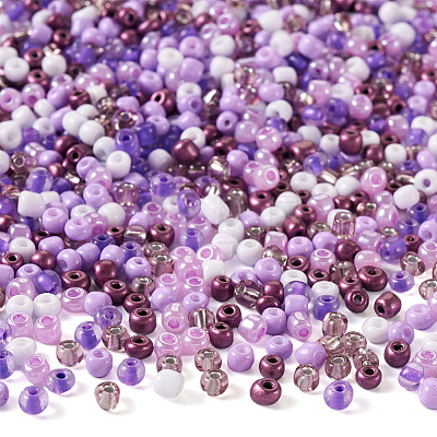 100G Opaque & Transparent Inside Colours 6/0 Glass Seed Beads SEED-TA0001-12C-1