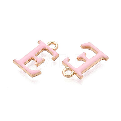 Rack Plating Alloy Enamel Pendants ENAM-T024-53E-G-1