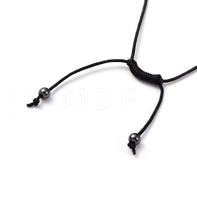 Adjustable Non-magnetic Synthetic Hematite Necklaces NJEW-JN02704-02-1