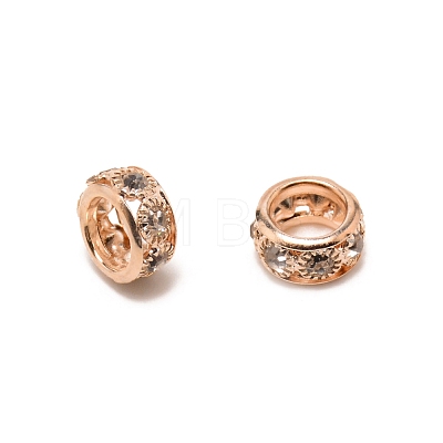 Brass Rhinestone Spacer Beads RB-WH0003-03B-RG-1
