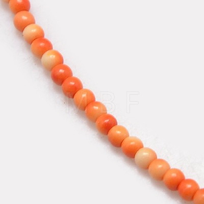 Synthetic Fossil  Beads Strands G-L029-2mm-03-1