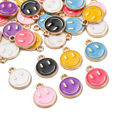 28Pcs 7 Colors Alloy Enamel Charms ENAM-FP0001-66-1