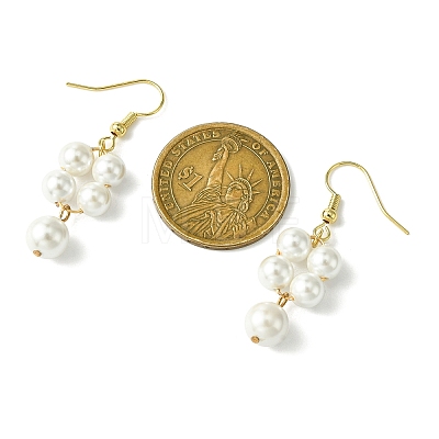 Shell Pearl Dangle Earrings EJEW-JE05996-1