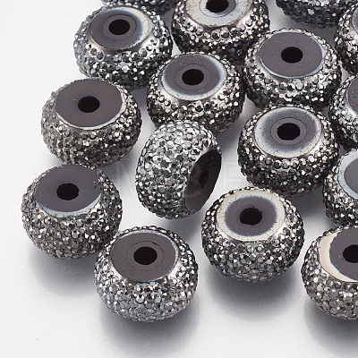 Resin Rhinestone Beads RESI-T020-01B-02-1
