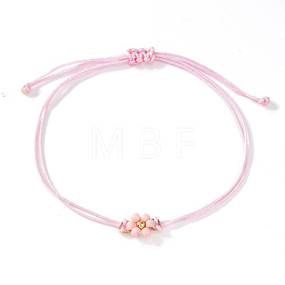 Adjustable Glass Seed Bead Link Bracelets DH6590-11-1