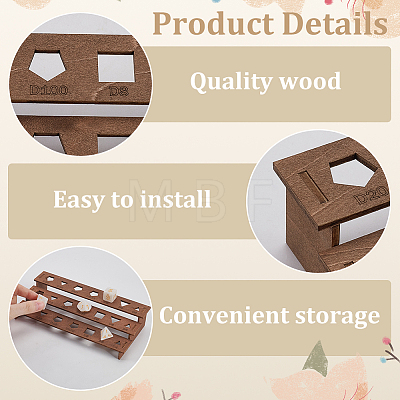 1 Set 3-Tier Wooden Dice Organizer Display Riser Racks ODIS-BC0001-15-1