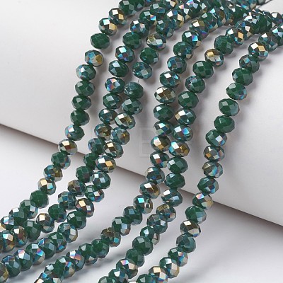 Electroplate Opaque Glass Beads Strands EGLA-A034-P4mm-S03-1