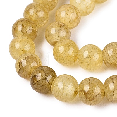 Baking Paint Crackle Glass Beads Strands GLAA-Q106-03A-21-1