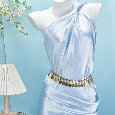 1Pc Tibetan Style Alloy Coin Tassel Waist Belly Chains for Women AJEW-GF0015-06AG-1