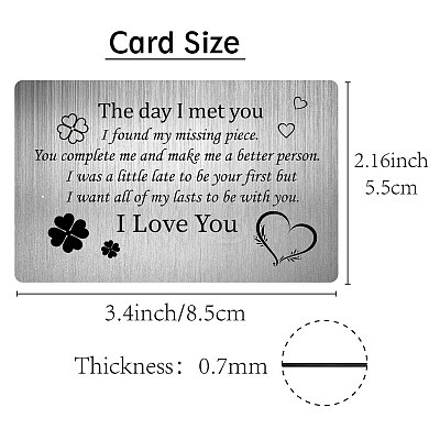 Rectangle 201 Stainless Steel Custom Blank Thermal Transfer Wallet Card DIY-WH0252-011-1