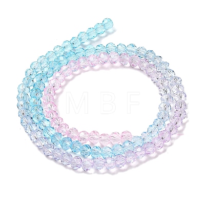 Transparent Painted Glass Beads Strands DGLA-A034-T4mm-A22-1