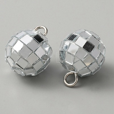 Mirror Ball Reflective Ball Pendants AJEW-WH0401-25-1