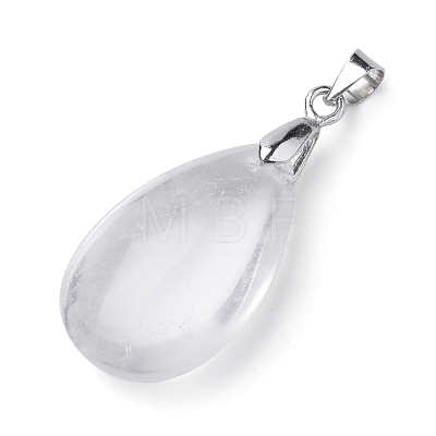 Natural Quartz Crystal Gemstone Pendants G-S243-30-1