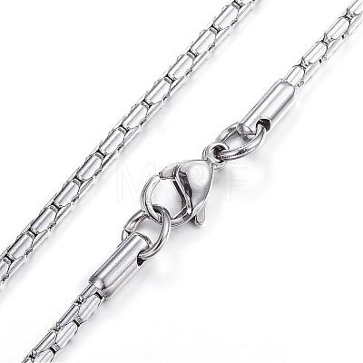 304 Stainless Steel Necklaces NJEW-E080-17P-1