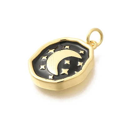 Rack Plating Brass Enamel Pendants KK-L225-029G-05-1