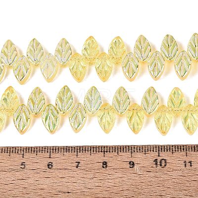 Electroplate Transparent Glass Beads Strands EGLA-N056-03A-04-1