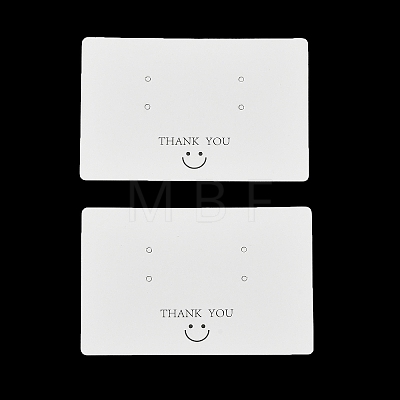 Smiling Face Paper Earrings Necklace Display Cards FIND-T072-01B-03-1