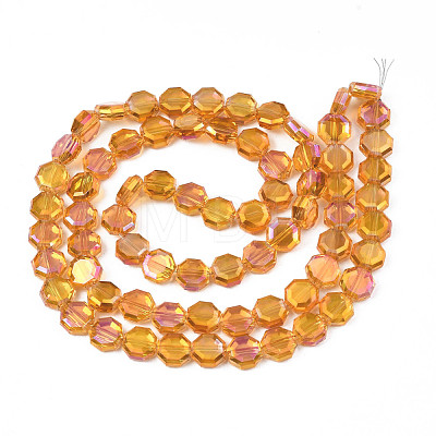 Electroplate Translucent Glass Beads Strands EGLA-N002-27-D04-1