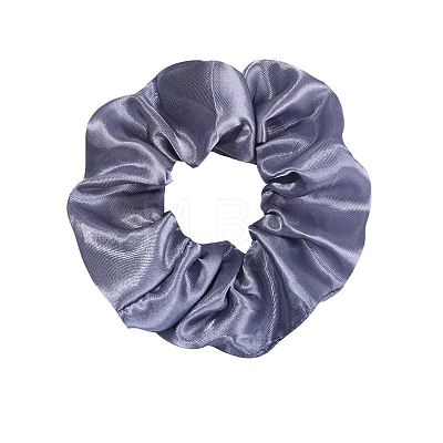 Solid Color Slick Cloth Ponytail Scrunchy Hair Ties PW-WG0966B-12-1