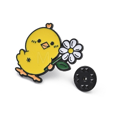 Yellow Chicken Enamel Pins JEWB-R054-01EB-03-1