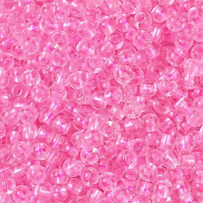 Transparent Inside Colours Glass Seed Beads SEED-A032-04P-1