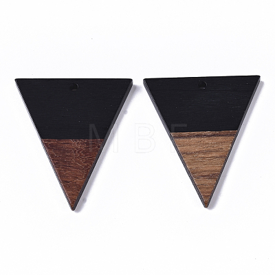 Resin & Walnut Wood Pendants X-RESI-T035-06C-A-1