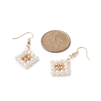 Natural Pearl Dangle Earrings EJEW-JE05210-01-1
