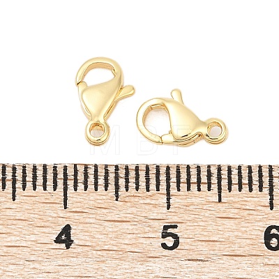 Brass Lobster Claw Clasps KK-P302-17G-1