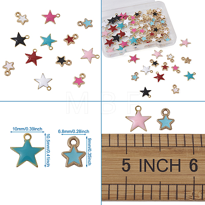 Alloy & Brass Enamel Charm Sets ENAM-TA0001-10-1