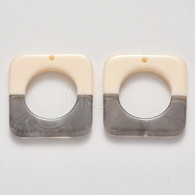 Two Tone Resin Pendants X-RESI-N020-02A-1