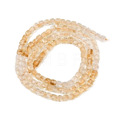 Heated Natural Citrine Beads Strands G-B175-C06-3x3mm-1