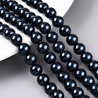 Glass Pearl Beads Strands HY-G002-01D-08-1