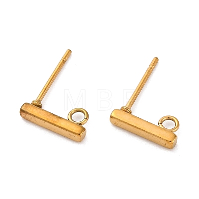Ion Plating(IP) 316 Stainless Steel Stud Earring Findings X-STAS-E482-03B-G-A-1