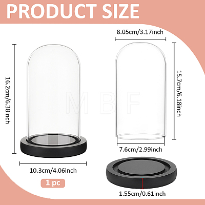 Arch Glass Dome Cover AJEW-WH0596-866B-03-1